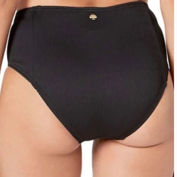 NWT- Kate Spade NY Black Marco Island Bikini Swimsuit Bottoms - Size Small - Picture 2 of 9